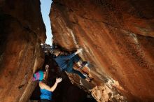 Bouldering in Hueco Tanks on 12/24/2018 with Blue Lizard Climbing and Yoga

Filename: SRM_20181224_1552170.jpg
Aperture: f/8.0
Shutter Speed: 1/250
Body: Canon EOS-1D Mark II
Lens: Canon EF 16-35mm f/2.8 L