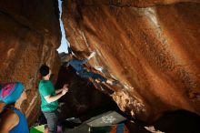 Bouldering in Hueco Tanks on 12/24/2018 with Blue Lizard Climbing and Yoga

Filename: SRM_20181224_1559210.jpg
Aperture: f/8.0
Shutter Speed: 1/250
Body: Canon EOS-1D Mark II
Lens: Canon EF 16-35mm f/2.8 L