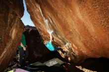 Bouldering in Hueco Tanks on 12/24/2018 with Blue Lizard Climbing and Yoga

Filename: SRM_20181224_1602000.jpg
Aperture: f/8.0
Shutter Speed: 1/250
Body: Canon EOS-1D Mark II
Lens: Canon EF 16-35mm f/2.8 L