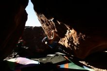 Bouldering in Hueco Tanks on 12/24/2018 with Blue Lizard Climbing and Yoga

Filename: SRM_20181224_1602530.jpg
Aperture: f/5.6
Shutter Speed: 1/250
Body: Canon EOS-1D Mark II
Lens: Canon EF 16-35mm f/2.8 L