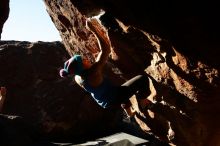 Bouldering in Hueco Tanks on 12/24/2018 with Blue Lizard Climbing and Yoga

Filename: SRM_20181224_1603000.jpg
Aperture: f/5.6
Shutter Speed: 1/250
Body: Canon EOS-1D Mark II
Lens: Canon EF 16-35mm f/2.8 L