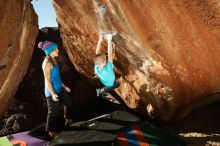 Bouldering in Hueco Tanks on 12/24/2018 with Blue Lizard Climbing and Yoga

Filename: SRM_20181224_1612510.jpg
Aperture: f/8.0
Shutter Speed: 1/250
Body: Canon EOS-1D Mark II
Lens: Canon EF 16-35mm f/2.8 L