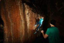 Bouldering in Hueco Tanks on 12/24/2018 with Blue Lizard Climbing and Yoga

Filename: SRM_20181224_1617460.jpg
Aperture: f/8.0
Shutter Speed: 1/250
Body: Canon EOS-1D Mark II
Lens: Canon EF 16-35mm f/2.8 L