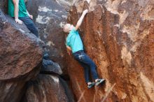 Bouldering in Hueco Tanks on 12/24/2018 with Blue Lizard Climbing and Yoga

Filename: SRM_20181224_1629131.jpg
Aperture: f/2.8
Shutter Speed: 1/200
Body: Canon EOS-1D Mark II
Lens: Canon EF 50mm f/1.8 II