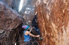 Bouldering in Hueco Tanks on 12/24/2018 with Blue Lizard Climbing and Yoga

Filename: SRM_20181224_1634420.jpg
Aperture: f/2.8
Shutter Speed: 1/200
Body: Canon EOS-1D Mark II
Lens: Canon EF 50mm f/1.8 II