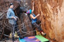 Bouldering in Hueco Tanks on 12/24/2018 with Blue Lizard Climbing and Yoga

Filename: SRM_20181224_1642340.jpg
Aperture: f/2.8
Shutter Speed: 1/200
Body: Canon EOS-1D Mark II
Lens: Canon EF 50mm f/1.8 II