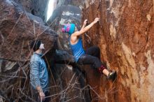 Bouldering in Hueco Tanks on 12/24/2018 with Blue Lizard Climbing and Yoga

Filename: SRM_20181224_1642440.jpg
Aperture: f/3.2
Shutter Speed: 1/200
Body: Canon EOS-1D Mark II
Lens: Canon EF 50mm f/1.8 II