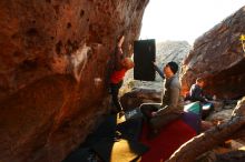 Bouldering in Hueco Tanks on 12/24/2018 with Blue Lizard Climbing and Yoga

Filename: SRM_20181224_1755020.jpg
Aperture: f/4.5
Shutter Speed: 1/200
Body: Canon EOS-1D Mark II
Lens: Canon EF 16-35mm f/2.8 L