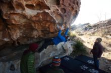 Bouldering in Hueco Tanks on 12/30/2018 with Blue Lizard Climbing and Yoga

Filename: SRM_20181230_1029020.jpg
Aperture: f/5.6
Shutter Speed: 1/400
Body: Canon EOS-1D Mark II
Lens: Canon EF 16-35mm f/2.8 L