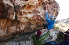 Bouldering in Hueco Tanks on 12/30/2018 with Blue Lizard Climbing and Yoga

Filename: SRM_20181230_1029280.jpg
Aperture: f/4.5
Shutter Speed: 1/400
Body: Canon EOS-1D Mark II
Lens: Canon EF 16-35mm f/2.8 L