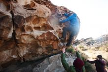 Bouldering in Hueco Tanks on 12/30/2018 with Blue Lizard Climbing and Yoga

Filename: SRM_20181230_1029360.jpg
Aperture: f/7.1
Shutter Speed: 1/200
Body: Canon EOS-1D Mark II
Lens: Canon EF 16-35mm f/2.8 L