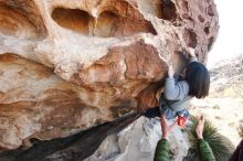 Bouldering in Hueco Tanks on 12/30/2018 with Blue Lizard Climbing and Yoga

Filename: SRM_20181230_1032190.jpg
Aperture: f/5.0
Shutter Speed: 1/200
Body: Canon EOS-1D Mark II
Lens: Canon EF 16-35mm f/2.8 L