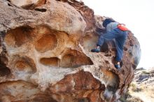 Bouldering in Hueco Tanks on 12/30/2018 with Blue Lizard Climbing and Yoga

Filename: SRM_20181230_1032570.jpg
Aperture: f/6.3
Shutter Speed: 1/200
Body: Canon EOS-1D Mark II
Lens: Canon EF 16-35mm f/2.8 L