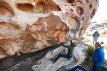 Bouldering in Hueco Tanks on 12/30/2018 with Blue Lizard Climbing and Yoga

Filename: SRM_20181230_1035020.jpg
Aperture: f/5.0
Shutter Speed: 1/200
Body: Canon EOS-1D Mark II
Lens: Canon EF 16-35mm f/2.8 L