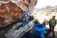 Bouldering in Hueco Tanks on 12/30/2018 with Blue Lizard Climbing and Yoga

Filename: SRM_20181230_1036450.jpg
Aperture: f/5.6
Shutter Speed: 1/200
Body: Canon EOS-1D Mark II
Lens: Canon EF 16-35mm f/2.8 L
