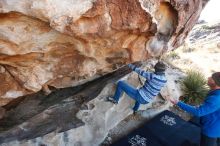 Bouldering in Hueco Tanks on 12/30/2018 with Blue Lizard Climbing and Yoga

Filename: SRM_20181230_1041080.jpg
Aperture: f/4.5
Shutter Speed: 1/250
Body: Canon EOS-1D Mark II
Lens: Canon EF 16-35mm f/2.8 L