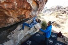 Bouldering in Hueco Tanks on 12/30/2018 with Blue Lizard Climbing and Yoga

Filename: SRM_20181230_1041120.jpg
Aperture: f/5.0
Shutter Speed: 1/250
Body: Canon EOS-1D Mark II
Lens: Canon EF 16-35mm f/2.8 L