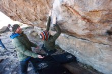 Bouldering in Hueco Tanks on 12/30/2018 with Blue Lizard Climbing and Yoga

Filename: SRM_20181230_1100350.jpg
Aperture: f/5.0
Shutter Speed: 1/200
Body: Canon EOS-1D Mark II
Lens: Canon EF 16-35mm f/2.8 L