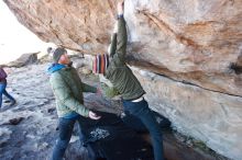 Bouldering in Hueco Tanks on 12/30/2018 with Blue Lizard Climbing and Yoga

Filename: SRM_20181230_1100360.jpg
Aperture: f/4.5
Shutter Speed: 1/200
Body: Canon EOS-1D Mark II
Lens: Canon EF 16-35mm f/2.8 L