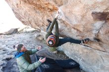 Bouldering in Hueco Tanks on 12/30/2018 with Blue Lizard Climbing and Yoga

Filename: SRM_20181230_1100440.jpg
Aperture: f/4.5
Shutter Speed: 1/200
Body: Canon EOS-1D Mark II
Lens: Canon EF 16-35mm f/2.8 L
