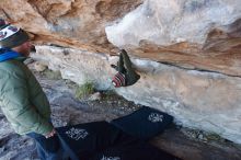 Bouldering in Hueco Tanks on 12/30/2018 with Blue Lizard Climbing and Yoga

Filename: SRM_20181230_1103570.jpg
Aperture: f/4.5
Shutter Speed: 1/200
Body: Canon EOS-1D Mark II
Lens: Canon EF 16-35mm f/2.8 L