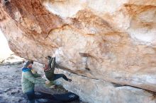 Bouldering in Hueco Tanks on 12/30/2018 with Blue Lizard Climbing and Yoga

Filename: SRM_20181230_1104310.jpg
Aperture: f/5.0
Shutter Speed: 1/200
Body: Canon EOS-1D Mark II
Lens: Canon EF 16-35mm f/2.8 L