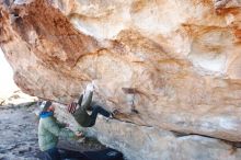 Bouldering in Hueco Tanks on 12/30/2018 with Blue Lizard Climbing and Yoga

Filename: SRM_20181230_1104370.jpg
Aperture: f/5.0
Shutter Speed: 1/200
Body: Canon EOS-1D Mark II
Lens: Canon EF 16-35mm f/2.8 L