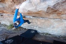 Bouldering in Hueco Tanks on 12/30/2018 with Blue Lizard Climbing and Yoga

Filename: SRM_20181230_1110370.jpg
Aperture: f/4.5
Shutter Speed: 1/200
Body: Canon EOS-1D Mark II
Lens: Canon EF 16-35mm f/2.8 L