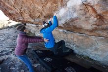 Bouldering in Hueco Tanks on 12/30/2018 with Blue Lizard Climbing and Yoga

Filename: SRM_20181230_1110520.jpg
Aperture: f/5.6
Shutter Speed: 1/200
Body: Canon EOS-1D Mark II
Lens: Canon EF 16-35mm f/2.8 L