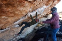 Bouldering in Hueco Tanks on 12/30/2018 with Blue Lizard Climbing and Yoga

Filename: SRM_20181230_1113300.jpg
Aperture: f/6.3
Shutter Speed: 1/160
Body: Canon EOS-1D Mark II
Lens: Canon EF 16-35mm f/2.8 L