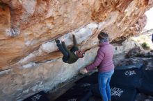 Bouldering in Hueco Tanks on 12/30/2018 with Blue Lizard Climbing and Yoga

Filename: SRM_20181230_1113390.jpg
Aperture: f/5.6
Shutter Speed: 1/200
Body: Canon EOS-1D Mark II
Lens: Canon EF 16-35mm f/2.8 L