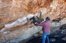 Bouldering in Hueco Tanks on 12/30/2018 with Blue Lizard Climbing and Yoga

Filename: SRM_20181230_1114140.jpg
Aperture: f/5.0
Shutter Speed: 1/250
Body: Canon EOS-1D Mark II
Lens: Canon EF 16-35mm f/2.8 L