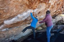 Bouldering in Hueco Tanks on 12/30/2018 with Blue Lizard Climbing and Yoga

Filename: SRM_20181230_1117050.jpg
Aperture: f/5.6
Shutter Speed: 1/250
Body: Canon EOS-1D Mark II
Lens: Canon EF 16-35mm f/2.8 L