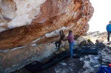 Bouldering in Hueco Tanks on 12/30/2018 with Blue Lizard Climbing and Yoga

Filename: SRM_20181230_1118340.jpg
Aperture: f/7.1
Shutter Speed: 1/250
Body: Canon EOS-1D Mark II
Lens: Canon EF 16-35mm f/2.8 L