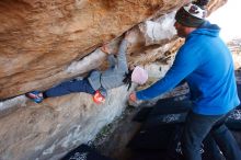 Bouldering in Hueco Tanks on 12/30/2018 with Blue Lizard Climbing and Yoga

Filename: SRM_20181230_1124270.jpg
Aperture: f/4.5
Shutter Speed: 1/250
Body: Canon EOS-1D Mark II
Lens: Canon EF 16-35mm f/2.8 L