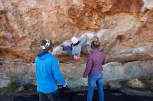 Bouldering in Hueco Tanks on 12/30/2018 with Blue Lizard Climbing and Yoga

Filename: SRM_20181230_1125010.jpg
Aperture: f/5.6
Shutter Speed: 1/250
Body: Canon EOS-1D Mark II
Lens: Canon EF 16-35mm f/2.8 L