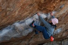 Bouldering in Hueco Tanks on 12/30/2018 with Blue Lizard Climbing and Yoga

Filename: SRM_20181230_1140500.jpg
Aperture: f/3.5
Shutter Speed: 1/400
Body: Canon EOS-1D Mark II
Lens: Canon EF 50mm f/1.8 II