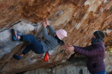 Bouldering in Hueco Tanks on 12/30/2018 with Blue Lizard Climbing and Yoga

Filename: SRM_20181230_1141000.jpg
Aperture: f/4.0
Shutter Speed: 1/320
Body: Canon EOS-1D Mark II
Lens: Canon EF 50mm f/1.8 II