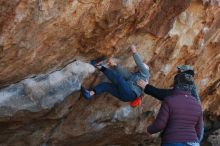 Bouldering in Hueco Tanks on 12/30/2018 with Blue Lizard Climbing and Yoga

Filename: SRM_20181230_1143570.jpg
Aperture: f/4.0
Shutter Speed: 1/320
Body: Canon EOS-1D Mark II
Lens: Canon EF 50mm f/1.8 II