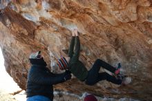 Bouldering in Hueco Tanks on 12/30/2018 with Blue Lizard Climbing and Yoga

Filename: SRM_20181230_1155260.jpg
Aperture: f/3.5
Shutter Speed: 1/320
Body: Canon EOS-1D Mark II
Lens: Canon EF 50mm f/1.8 II