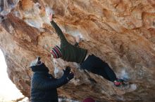 Bouldering in Hueco Tanks on 12/30/2018 with Blue Lizard Climbing and Yoga

Filename: SRM_20181230_1155261.jpg
Aperture: f/3.5
Shutter Speed: 1/320
Body: Canon EOS-1D Mark II
Lens: Canon EF 50mm f/1.8 II