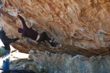 Bouldering in Hueco Tanks on 12/30/2018 with Blue Lizard Climbing and Yoga

Filename: SRM_20181230_1202130.jpg
Aperture: f/3.5
Shutter Speed: 1/320
Body: Canon EOS-1D Mark II
Lens: Canon EF 50mm f/1.8 II