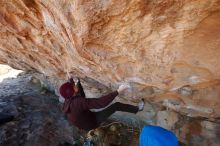 Bouldering in Hueco Tanks on 12/30/2018 with Blue Lizard Climbing and Yoga

Filename: SRM_20181230_1229340.jpg
Aperture: f/5.6
Shutter Speed: 1/250
Body: Canon EOS-1D Mark II
Lens: Canon EF 16-35mm f/2.8 L