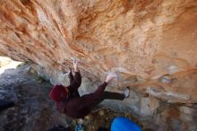 Bouldering in Hueco Tanks on 12/30/2018 with Blue Lizard Climbing and Yoga

Filename: SRM_20181230_1229350.jpg
Aperture: f/5.6
Shutter Speed: 1/250
Body: Canon EOS-1D Mark II
Lens: Canon EF 16-35mm f/2.8 L