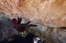 Bouldering in Hueco Tanks on 12/30/2018 with Blue Lizard Climbing and Yoga

Filename: SRM_20181230_1239450.jpg
Aperture: f/5.0
Shutter Speed: 1/250
Body: Canon EOS-1D Mark II
Lens: Canon EF 16-35mm f/2.8 L