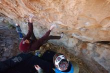 Bouldering in Hueco Tanks on 12/30/2018 with Blue Lizard Climbing and Yoga

Filename: SRM_20181230_1239460.jpg
Aperture: f/4.5
Shutter Speed: 1/250
Body: Canon EOS-1D Mark II
Lens: Canon EF 16-35mm f/2.8 L