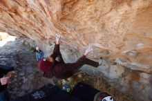 Bouldering in Hueco Tanks on 12/30/2018 with Blue Lizard Climbing and Yoga

Filename: SRM_20181230_1239480.jpg
Aperture: f/5.0
Shutter Speed: 1/250
Body: Canon EOS-1D Mark II
Lens: Canon EF 16-35mm f/2.8 L