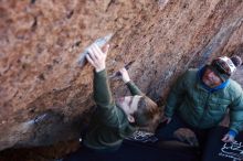 Bouldering in Hueco Tanks on 12/30/2018 with Blue Lizard Climbing and Yoga

Filename: SRM_20181230_1345460.jpg
Aperture: f/2.8
Shutter Speed: 1/250
Body: Canon EOS-1D Mark II
Lens: Canon EF 16-35mm f/2.8 L