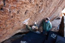 Bouldering in Hueco Tanks on 12/30/2018 with Blue Lizard Climbing and Yoga

Filename: SRM_20181230_1351550.jpg
Aperture: f/4.0
Shutter Speed: 1/250
Body: Canon EOS-1D Mark II
Lens: Canon EF 16-35mm f/2.8 L