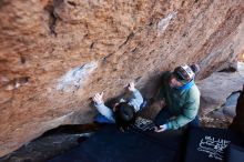 Bouldering in Hueco Tanks on 12/30/2018 with Blue Lizard Climbing and Yoga

Filename: SRM_20181230_1356150.jpg
Aperture: f/4.0
Shutter Speed: 1/250
Body: Canon EOS-1D Mark II
Lens: Canon EF 16-35mm f/2.8 L